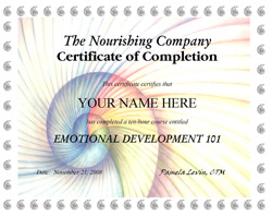 Emotional Development Certificate
